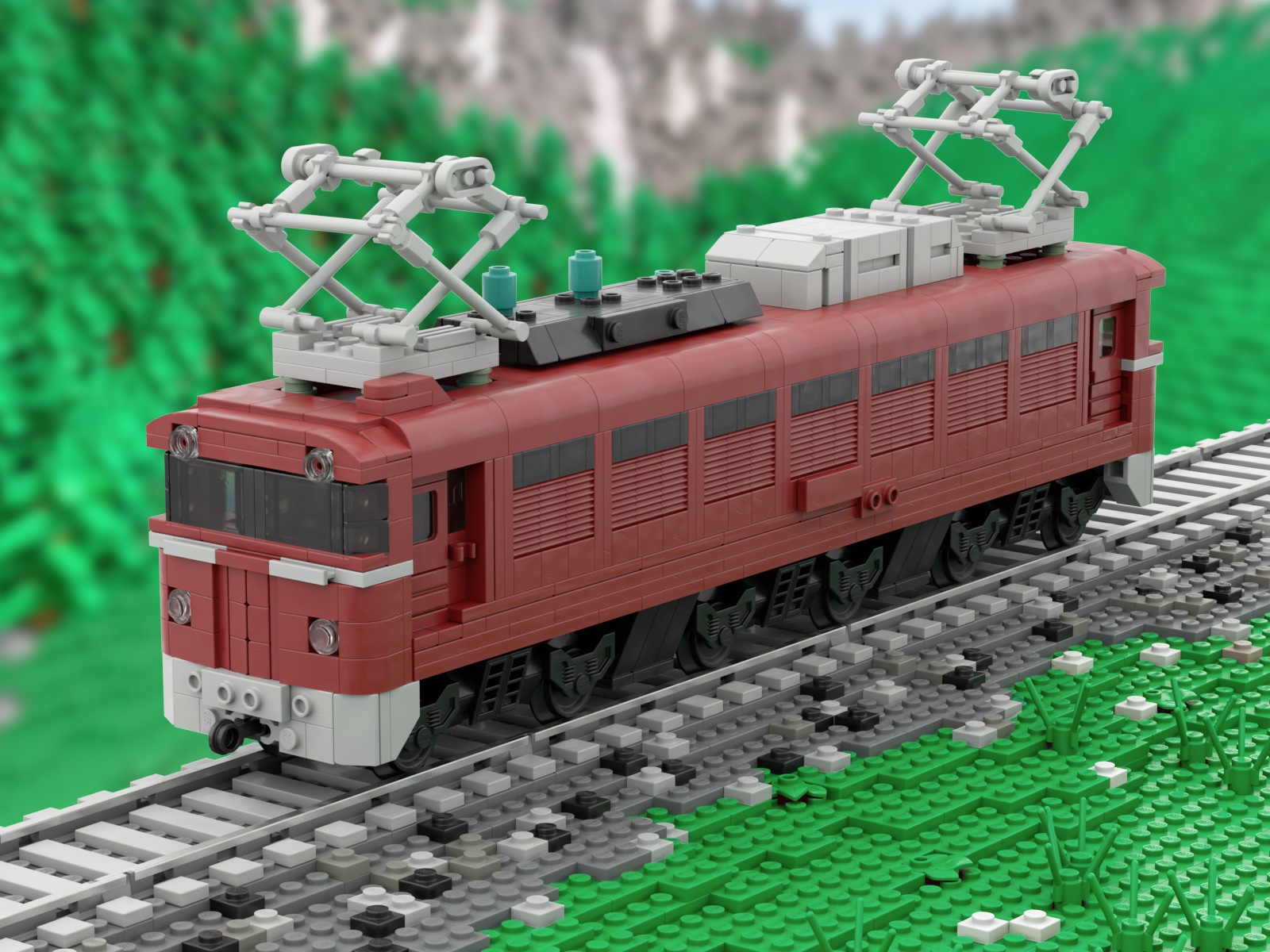 Lego Model of a locomotive